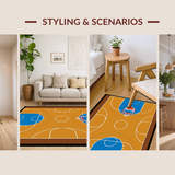 Ultra Soft Area Rug, Non Slip, Stain Resistant, Washable Area Rugs for Living Room, Bedroom, Rustic Earthy Tone Pattern(Brown)