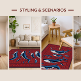 Vibrant Coastal Creature Design(Red)