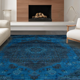 Rustic Distressed Medallion Vibe(Blue)