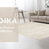 Ultra Soft Area Rug, Non Slip, Stain Resistant, Washable Area Rugs for Living Room, Bedroom, Rustic Warm Earthy Braided Style(Beige)