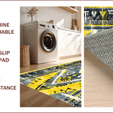 Ultra Soft Area Rug, Non Slip, Stain Resistant, Washable Area Rugs for Living Room, Bedroom, Tribal Distressed Grey Yellow Living Room Rug(Yellow)