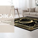 Ultra Soft Area Rug, Non Slip, Stain Resistant, Washable Area Rugs for Living Room, Bedroom, Unique Ethereal Serpent Sculpture(Gold)