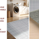 Ultra Soft Area Rug, Non Slip, Stain Resistant, Washable Area Rugs for Living Room, Bedroom, Luxurious Silver-Toned Design Elements(Gray)