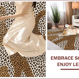 Ultra Soft Area Rug, Non Slip, Stain Resistant, Washable Area Rugs for Living Room, Bedroom, Non-Slip Leopard Print Living Room(Brown)