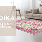 Ultra Soft Area Rug, Non Slip, Stain Resistant, Washable Area Rugs for Living Room, Bedroom, Timeless Elegant Soft Palette(Ivory)