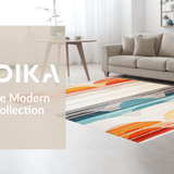 Ultra Soft Area Rug, Non Slip, Stain Resistant, Washable Area Rugs for Living Room, Bedroom, Stylish Neutral Lettering Display(Orange)