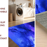 Ultra Soft Area Rug, Non Slip, Stain Resistant, Washable Area Rugs for Living Room, Bedroom, Radiant Cosmic Wave Illustration(Blue)