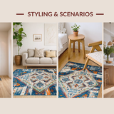 Warm Earthy Floral Impression(Blue)
