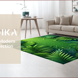 Ultra Soft Area Rug, Non Slip, Stain Resistant, Washable Area Rugs for Living Room, Bedroom, Tropical Palm Leaf(Green)