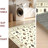 Ultra Soft Area Rug, Non Slip, Stain Resistant, Washable Area Rugs for Living Room, Bedroom, Artistic Subtle Paw Print Elegance(Beige)