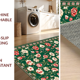 Ultra Soft Area Rug, Non Slip, Stain Resistant, Washable Area Rugs for Living Room, Bedroom, Vivid Nature-Inspired Artistry(Green)