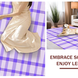 Ultra Soft Area Rug, Non Slip, Stain Resistant, Washable Area Rugs for Living Room, Bedroom, Youthful Elegant Lattice Arrangement(Purple)
