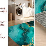 Artful Gold Accented Teal Splash(Green)