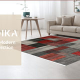 Ultra Soft Area Rug, Non Slip, Stain Resistant, Washable Area Rugs for Living Room, Bedroom, Modern Abstract Contemporary(Brown)