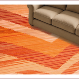 Ultra Soft Area Rug, Non Slip, Stain Resistant, Washable Area Rugs for Living Room, Bedroom, Vibrant Shaggy Abstract Aesthetic(Orange)