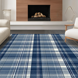 Luxurious Textured Tartan(Blue)
