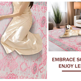 Delicate Lattice Design with Fuzz(Pink)