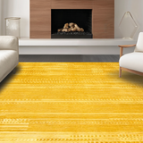 Ultra Soft Area Rug, Non Slip, Stain Resistant, Washable Area Rugs for Living Room, Bedroom, Chic Vibrant Coastal Aesthetic(Gold)