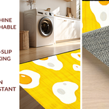 Ultra Soft Area Rug, Non Slip, Stain Resistant, Washable Area Rugs for Living Room, Bedroom, Adorable Egg-Inspired Visuals(Yellow)