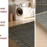 Ultra Soft Area Rug, Non Slip, Stain Resistant, Washable Area Rugs for Living Room, Bedroom, Chic Bow Scallop Area Rug(Black)