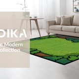 Ultra Soft Area Rug, Non Slip, Stain Resistant, Washable Area Rugs for Living Room, Bedroom, Colorful Woodland Creature Design(Green)