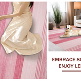 Ultra Soft Area Rug, Non Slip, Stain Resistant, Washable Area Rugs for Living Room, Bedroom, Dusty Rose Modern Minimalist Appeal(Pink)