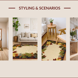 Ultra Soft Area Rug, Non Slip, Stain Resistant, Washable Area Rugs for Living Room, Bedroom, Cozy Lodge-Inspired Decor Piece(Beige)