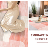 Ultra Soft Area Rug, Non Slip, Stain Resistant, Washable Area Rugs for Living Room, Bedroom, Vibrant Dual-Tone Artistic Arrangement(Red)