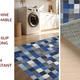 Vibrant Retro Patchwork Aesthetic(Blue)