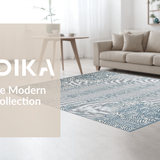Ultra Soft Area Rug, Non Slip, Stain Resistant, Washable Area Rugs for Living Room, Bedroom, Chic Modern Animal Print(Blue)