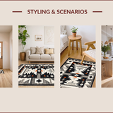 Rustic Southwestern Motif with Depth(Black)