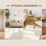 Elegant Creamy Geometric Motif(Beige)