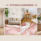Trendy Marbleized Elegance in Pink(Pink)