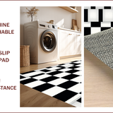 Ultra Soft Area Rug, Non Slip, Stain Resistant, Washable Area Rugs for Living Room, Bedroom, Soft Monochrome Bedroom Shag Rug for Minimalist Decor(Black)
