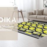 Contemporary Abstract Diamond Layout(Yellow)