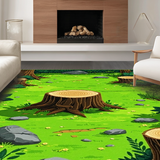 Joyful Cartoonish Scene(Green)