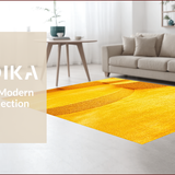Ultra Soft Area Rug, Non Slip, Stain Resistant, Washable Area Rugs for Living Room, Bedroom, Abstract Yellow Living Room Non-Shedding Carpet(Yellow)