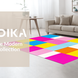 Ultra Soft Area Rug, Non Slip, Stain Resistant, Washable Area Rugs for Living Room, Bedroom, Joyful Brightly Colored Learning Canvas(Yellow)