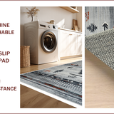 Ultra Soft Area Rug, Non Slip, Stain Resistant, Washable Area Rugs for Living Room, Bedroom, Distressed Tribal Gray Living Room Non-Slip Rug(Gray)