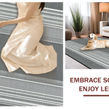 Ultra Soft Area Rug, Non Slip, Stain Resistant, Washable Area Rugs for Living Room, Bedroom, Chic Minimalist Striped Aesthetic(Gray)