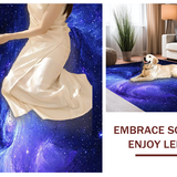 Ultra Soft Area Rug, Non Slip, Stain Resistant, Washable Area Rugs for Living Room, Bedroom, Dreamy Starry Sky Visualization(Blue)