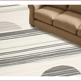 Ultra Soft Area Rug, Non Slip, Stain Resistant, Washable Area Rugs for Living Room, Bedroom, Minimalist Geometric Texture Fusion(Gray)