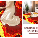 Ultra Soft Area Rug, Non Slip, Stain Resistant, Washable Area Rugs for Living Room, Bedroom, Radiant Ember Color Spectrum(Red)