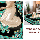 Artful Black and Teal Design Fusion(Black)