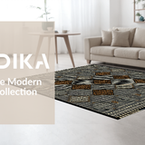 Ultra Soft Area Rug, Non Slip, Stain Resistant, Washable Area Rugs for Living Room, Bedroom, Subtle Modern Lattice Texture(Gray)
