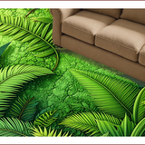 Ultra Soft Area Rug, Non Slip, Stain Resistant, Washable Area Rugs for Living Room, Bedroom, Tropical Palm Leaf Runner(Green)