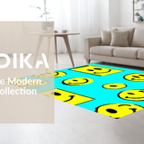 Bold Graphic Circular Happy Motif(Blue)