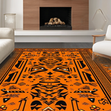 Ultra Soft Area Rug, Non Slip, Stain Resistant, Washable Area Rugs for Living Room, Bedroom, Charming Kids’ Adventure Concept(Orange)