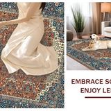 Ultra Soft Area Rug, Non Slip, Stain Resistant, Washable Area Rugs for Living Room, Bedroom, Saturated Colorful Botanical Design(Brown)