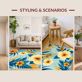 Artistic Floral Watercolor Effect(Blue)